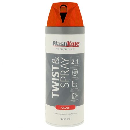 Plastikote Gloss Twist & Spray Bright Red Paint 400ml