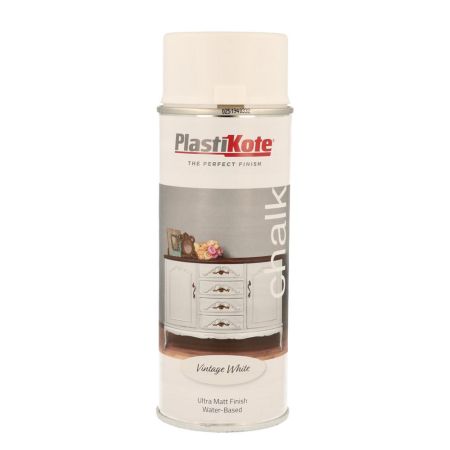 Plastikote Chalk Vintage White Spray Paint 400ml