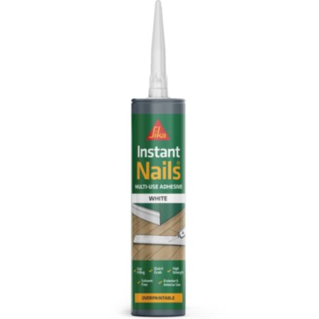 Sika Instant Nails Solvent Free Adhesive - White (290ml)