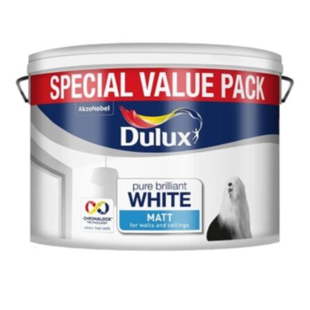 Dulux Matt Pure Brilliant White Special Value Paint 7L