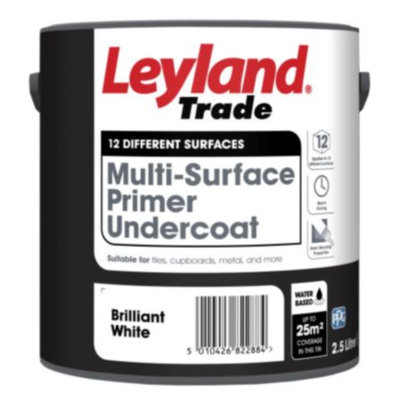 Leyland Trade Multi-Surface Primer Undercoat Brilliant White 2.5L