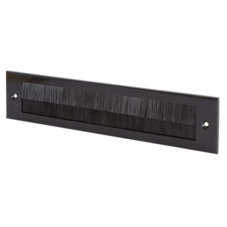 Stormguard™ Metal Letterbox Brush Seal Draught Excluder (No Flap) - Black
