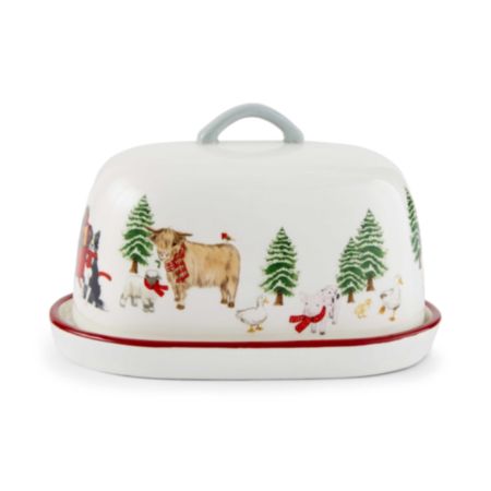 Cooksmart® Christmas on the Farm - Butter Dish