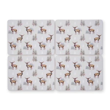 Cooksmart® Christmas Stag - Set of 4 Placemats
