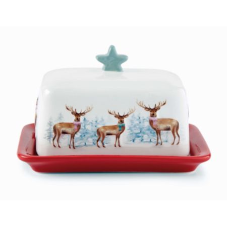 Cooksmart® Christmas Stag - Butter Dish