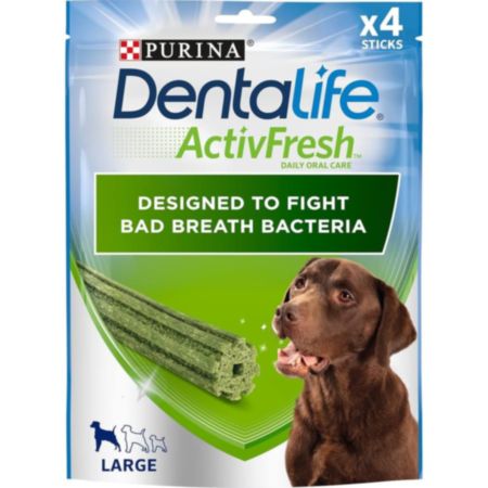 PURINA® DENTALIFE® ActivFresh Adult Dental Chews- Large Dog (4 Sticks)