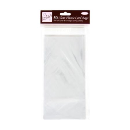  Anitas Tall Card Protection Bag 115 x 225mm Clear Pack of 50