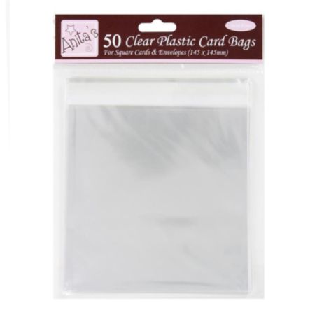  Anitas Square Card Protection Bag 145 x 145mm Clear Pack of 50
