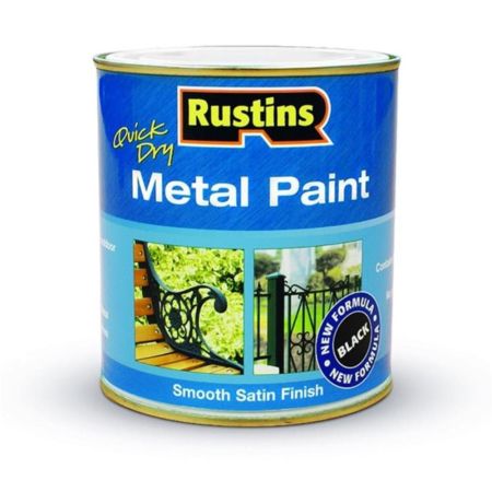 Rustins Metal Paint Black 1L