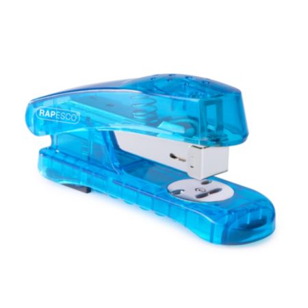 Rapesco Snapper Sea-Thru Half Strip Stapler - Blue
