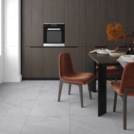 Porcelain Slate-Effect Tiles (30 x 60cm) | Vitoria - Matt White