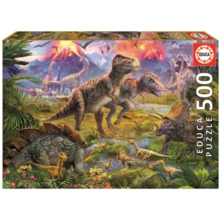 Dinosaur Gathering Puzzle (500 Pieces)