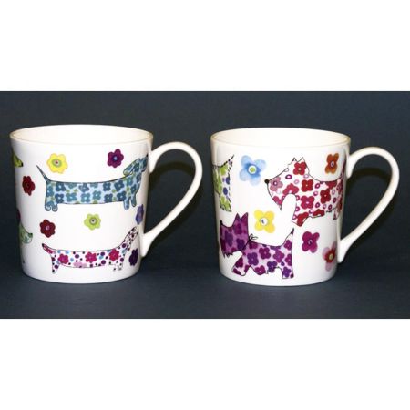 Ditsy Dogs Dorset Bone China Mug