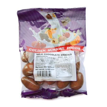 Golden Sunrise Milk Chocolate Brazils (80g)