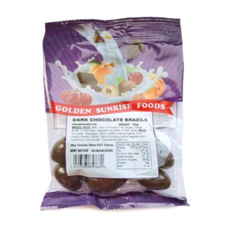 Golden Sunrise Dark Chocolate Brazils (70g)