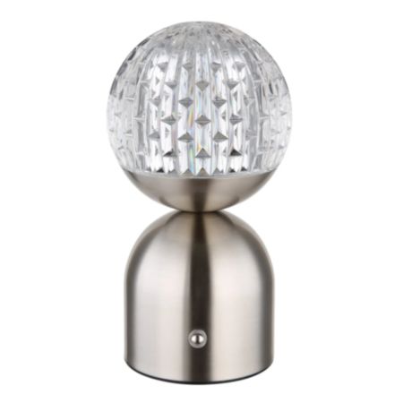 Julsy Touch On/Off Table Lamp - Nickel/Clear