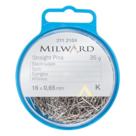 Milward Straight Pins | Silver - 16 x 0.65mm (35g)