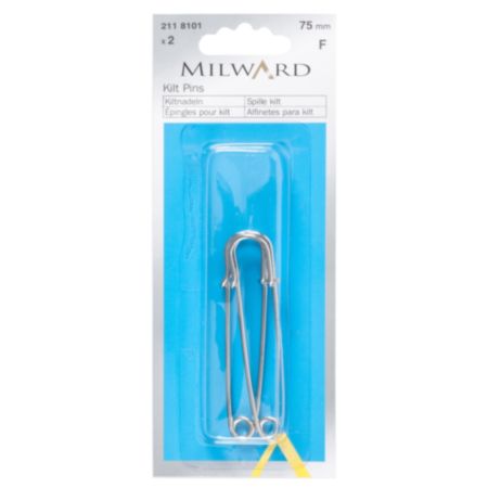 Milward Kilt Pins | 75mm - Silver (2 Pieces)