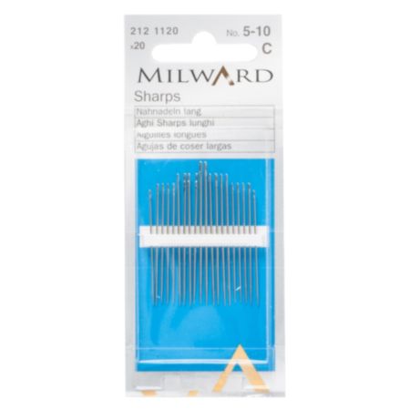Milward Sharps Hand Sewing Needles - No.5-10 (20 Pieces)
