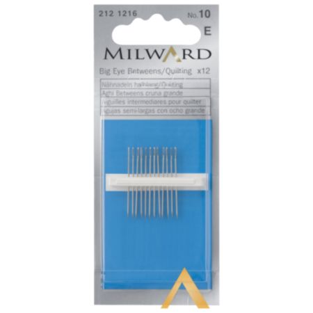 Milward Betweens Hand Sewing Quilting Needles | Big Eye - No. 10 (12 Pieces)