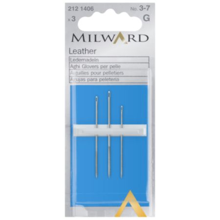 Milward Hand Sewing Needles | Leather - No. 3-7 (3 Pieces)