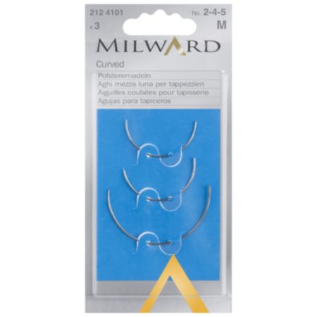Milward Hand Sewing Curved Needles - No. 2/4/5 (3 Pieces)