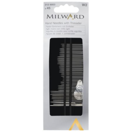 Milward Hand Sewing Needles with Threader (45 Pieces)