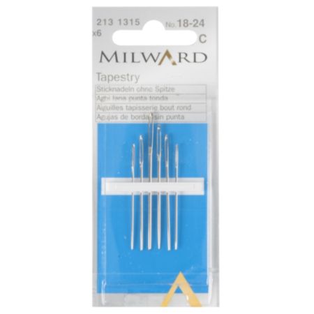Milward Hand Sewing Tapestry Needles - No. 18-24 (6 Pieces)