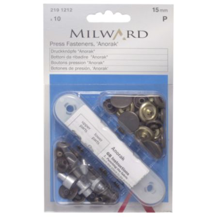 Milward Anorak Snap Fasteners | Antique - 15mm (10 Pieces)