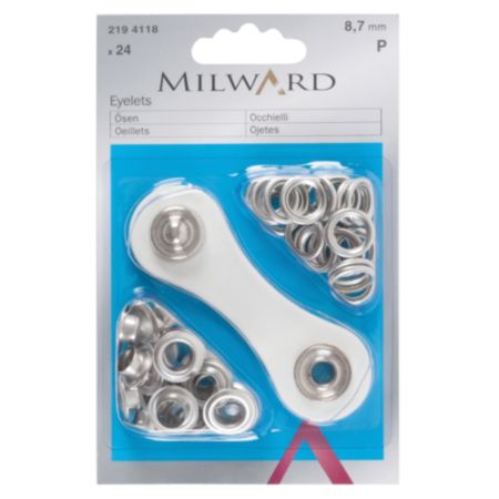 Milward Brass Eyelets | Silver - 8.7mm (24 Pieces)