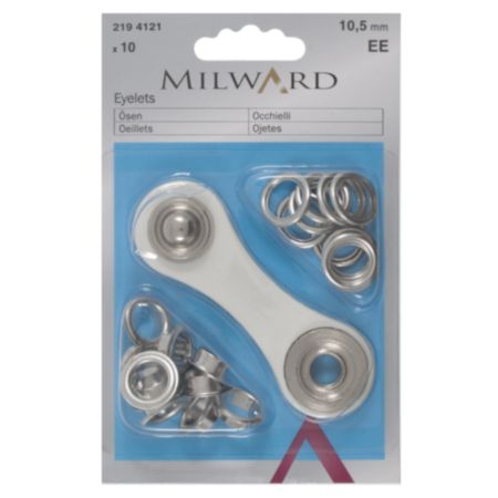 Milward Brass Eyelets | Silver - 10.5mm (10 Pieces)