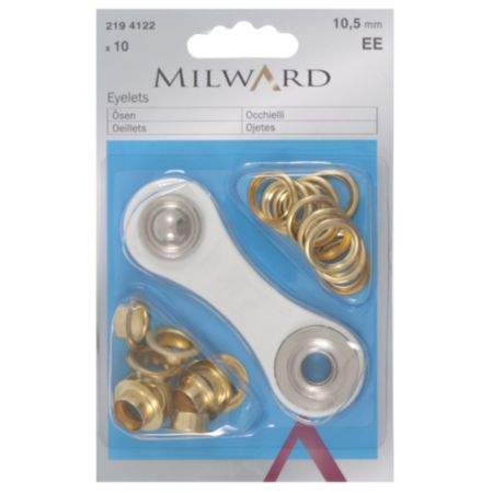 Milward Brass Eyelets | Gold - 10.5mm (10 Pieces)