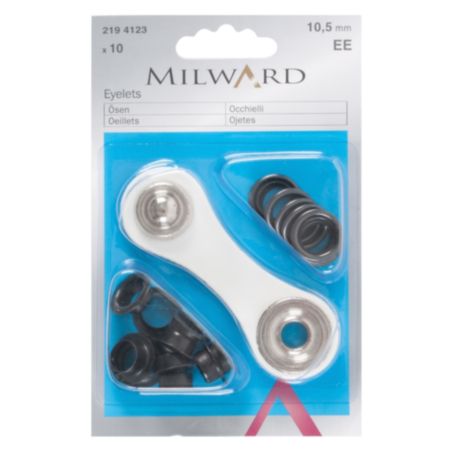Milward Brass Eyelets | Black - 10.5mm (10 Pieces)