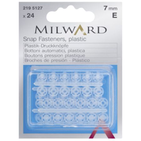 Milward Snap Fasteners | Transparent - 7mm (24 Pieces)