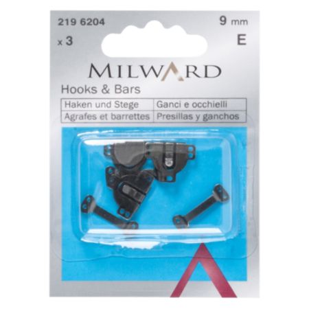 Milward Steel Hooks & Bars | Antique - 9mm (3 Pieces)