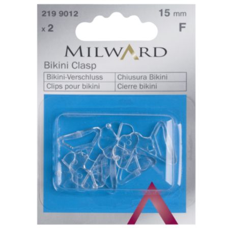 Milward Bikini Clasp | Transparent - 15mm (2 Pieces)