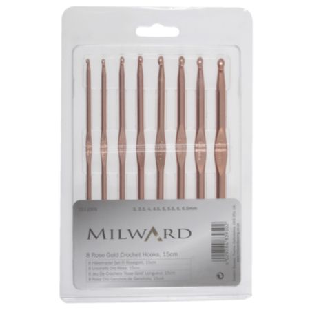 Milward Crochet Hook Set - Rose Gold (Pack of 8)