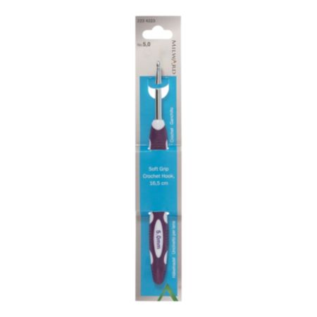 Milward Soft Grip Crochet Hook - 16.5cm x 5.00mm