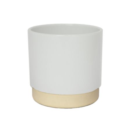 Ivyline Enos Ceramic White Pot - H 10.5 x W 10 x D 10cm