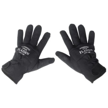 Fladen Neoprene Fishing Gloves with Split Finger - Black (Large)