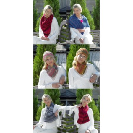 James C Brett | JB461 Ladies Hat, Scarves & Shawl Marble Chunky Pattern