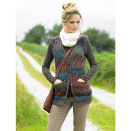 James C Brett | JB337 Ladies Waistcoat Marble Chunky Pattern