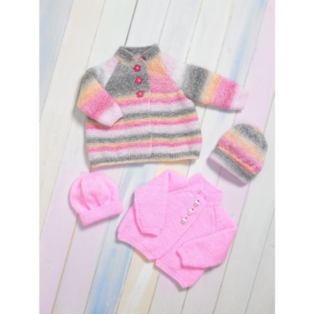 James C Brett | JB804 Baby Jacket, Cardigan & Hats Double Knit Pattern