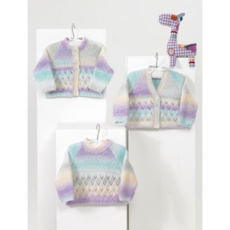James C Brett | JB566 Baby Cardigan & Jumper Double Knit Pattern