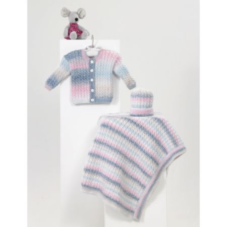 James C Brett | JB565 Baby Cardigan, Blanket & Hat Double Knit Pattern