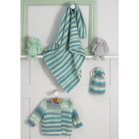 James C Brett | JB748 Baby Cardigan, Hat & Blanket Double Knit Pattern