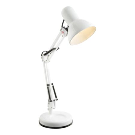 Famous Metal Adjustable Table Lamp - White