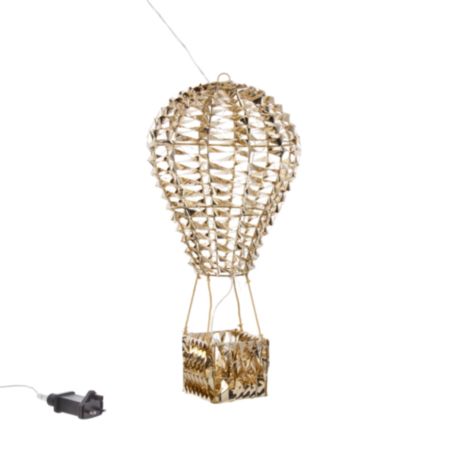 Gold Twist Hot Air Balloon Light Decoration - 50cm