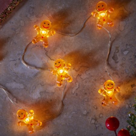 Gingerbread Christmas String Lights