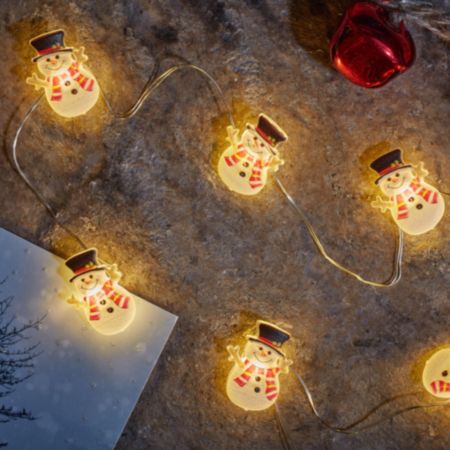 Snowman Christmas String Lights